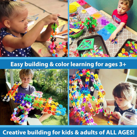 Brain Flakes 500-Piece Set – STEM Building Toy for Kids & Adults