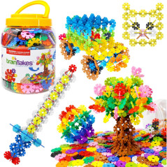 Brain Flakes 500-Piece Set – STEM Building Toy for Kids & Adults