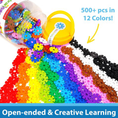 Brain Flakes 500 pièces - Jeu de construction éducatif STEM