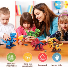 Dinosaur Take Apart Toys with Drill for Kids 3-7 | STEM Building Gift