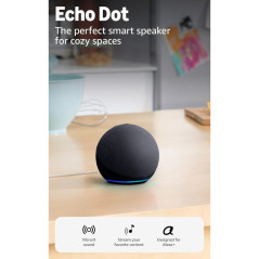 Amazon Echo Dot Charcoal - Vibrant Sound, Alexa-Enabled Speaker