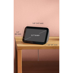 Amazon Echo Show 5 Glacier White – Son Clair, Bass Puissante