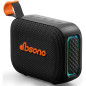 Portable Bluetooth Speaker IPX5 Waterproof, 24H Playtime, HD Sound, TWS, LED Light – Outdoor Black