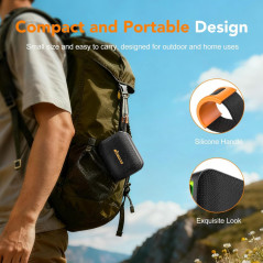 Portable Bluetooth Speaker IPX5 Waterproof, 24H Playtime, TWS, LED Light