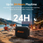 Enceinte Bluetooth Portable Étanche IPX5, 24H Playtime, Son HD, TWS, Lumière LED, Noir, Extérieur Enceinte Bluetooth Portable Étanche IPX5, 24H Playtime, Son HD, TWS, Lumière LED, Noir, Extérieur
