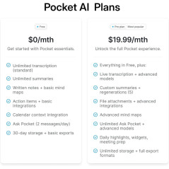 Pocket AI Voice Recorder : Enregistreur, Transcription, Notes AI