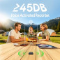 136GB Double-Sided Voice Activated Digital Recorder, AI Noise Reduction, USB-C, 100H Continuous Recording
