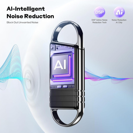 Enregistreur Vocal 72GB Xelarvex - Réduction Bruit AI & 4800h
