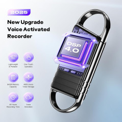 Enregistreur Vocal 72GB Xelarvex - Réduction Bruit AI & 4800h