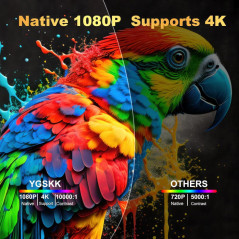 Mini Projecteur WiFi Bluetooth 1080P Portable avec Apps Intégrées