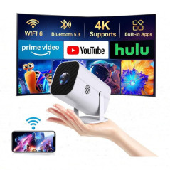Mini Projector with WiFi & Bluetooth, 1080P Portable Movie Projector