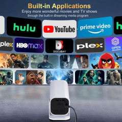 Mini Projector with WiFi & Bluetooth, 1080P Portable Movie Projector