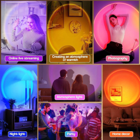 Sunset Lamp Projection - 16 Color Changing Night Light & Party Decor
