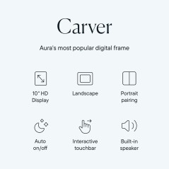 Aura HD Carver : Cadre Photo Numérique Idéal Cadeau