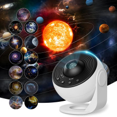 Galaxy Projector Pro 13-in-1 Planetarium Star & Solar System Night Light, 360° Rotation, Timer, Adjustable