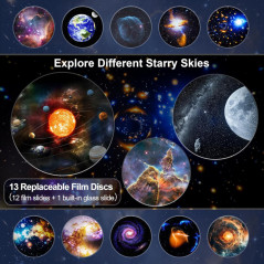 Galaxy Projector Pro: 13-in-1 Star & Planetarium Night Light for Bedroom
