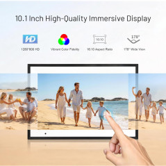 AEEZO 10.1 HD IPS Touch Digital Photo Frame, 1280x800, 32GB Memory, Auto-Rotate, AiMOR APP (Black)