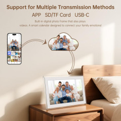 15.6 Digital Calendar Wall Touch Screen – Chore Chart, Photo Frame, Real-Time Google, Outlook & iCloud Sync, No Subscription