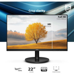 Philips 22 FHD 100Hz VA Monitor 221V8LB, 4ms, Adaptive Sync, HDMI, Tilt, Low Blue Light, 4yr Warranty