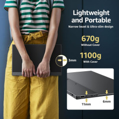 Cocopar 15.6 FHD Portable Monitor 1080P 60Hz USB-C HDMI with Speaker
