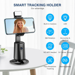 Trépied Auto Face Tracking 360° avec Télécommande et Gestes