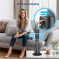 Trépied Auto Face Tracking 360° Rotatif avec Télécommande et Contrôle Gestuel, Stand Rechargeable Noir Trépied Auto Face Tracking 360° Rotatif avec Télécommande et Contrôle Gestuel, Stand Rechargeable Noir
