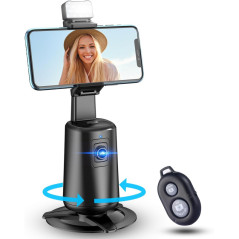 Auto Face Tracking Tripod 360° Rotating Phone Stand with Remote & Gesture Control