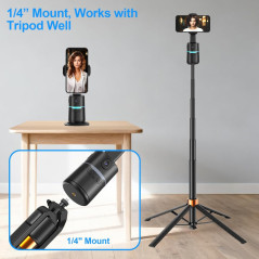 Auto Face Tracking Selfie Stick Tripod for iPhone - 360° Rotation & Gesture Control
