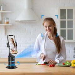 Auto Face Tracking Selfie Stick Tripod for iPhone - 360° Rotation & Gesture Control