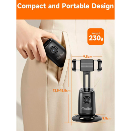 Rollei Trépied Auto Face Tracking pour Smartphone & Streaming