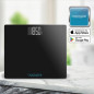 Balance numérique Trackstar avec plateforme large, Bluetooth, noire Balance numérique Trackstar avec plateforme large, Bluetooth, noire