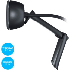 Webcam Logitech C270 720p HD - Plug-and-Play Noir
