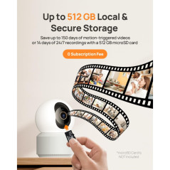 Anona 4K UHD Indoor Camera 2-Pack with Auto-Tracking & Cry Detection