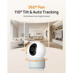 Anona 4K UHD Indoor Camera 2-Pack with Auto-Tracking & Cry Detection