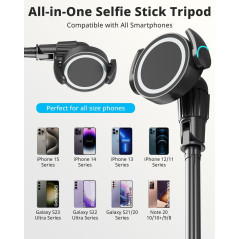 UBeesize Trépied Magnétique 72 Compatible iPhone & Android