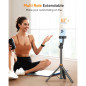 Trépied Téléphone EUCOS 62 avec Télécommande - Support iPhone & Selfie Stick Polyvalent Trépied Téléphone EUCOS 62 avec Télécommande - Support iPhone & Selfie Stick Polyvalent