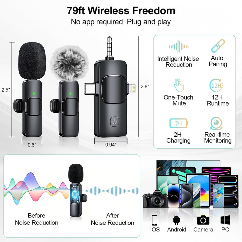 Vlogging Kit for iPhone: Tripod & Wireless Mic | Content Creator Essentials