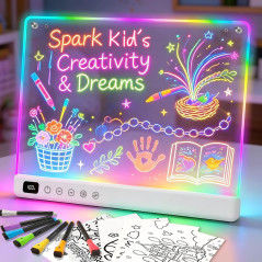 Tablette Lumineuse LED 16 Rechargeable avec 13 Effets Couleurs