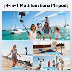 Selfie Stick Trépied iPhone 70.9 avec Suivi et Lumière 360°