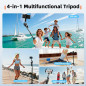 Selfie Stick Trépied Auto-Suivi 360° avec Lumière et Télécommande pour iPhone - 70.9 pour Vlog
