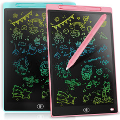 Tablette d'Écriture LCD Genialba 8,5 x2 - Jouet Éducatif Coloré pour Enfants 3-8 ans (Rose & Bleu)