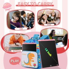 Tablette LCD Genialba 8.5 2 Pack pour Enfants Rose & Bleu