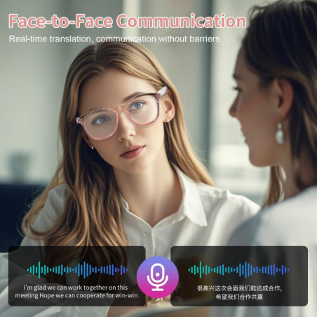 GenXenon Lunettes Intelligentes AI – Traduction, Bluetooth 5.3