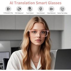 GenXenon Lunettes Intelligentes AI – Traduction, Bluetooth 5.3