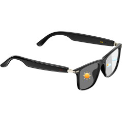 Lunettes Audio Bluetooth IPX5 Noir - Verres Changeants & Haut-Parleurs Ouverts