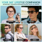 Lunettes Audio Bluetooth Unisexes avec Verres Changeant de Couleur, Haut-parleurs Oreilles Ouvertes, IPX5 Lunettes Audio Bluetooth Unisexes avec Verres Changeant de Couleur, Haut-parleurs Oreilles Ouvertes, IPX5