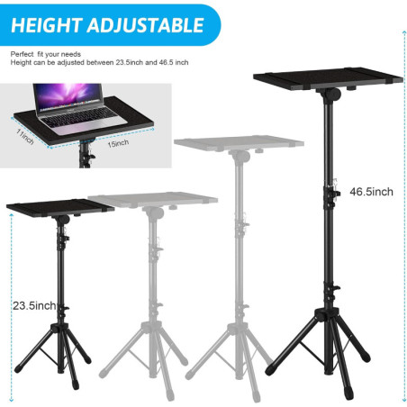 Adjustable Projector & Laptop Stand Tripod – Height Adjustable Holder