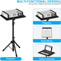 Adjustable Projector & Laptop Stand Tripod – Height Adjustable Holder