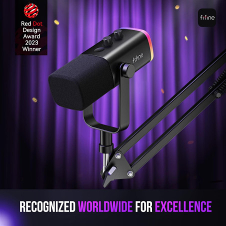 FIFINE AmpliGame AM8T Microphone Gaming XLR/USB PC