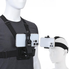 KINGKI Mobile Phone Chest & Head Strap Mount for POV VLOG & Cameras